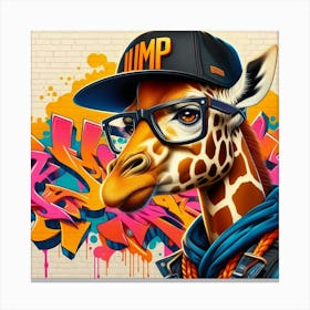 Graffiti Giraffe 1 Canvas Print