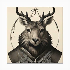 Deer Head Canvas Print