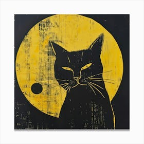 Cat On The Moon 2 Canvas Print