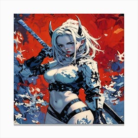 Samurai Devil-Drucke 08.12.2024--0351bea Canvas Print