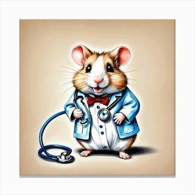 Doctor Hamster 5 Canvas Print