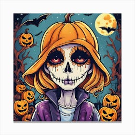 Halloween Girl Canvas Print