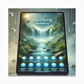 A High Tech Smart Tablet Displaying The Wavesong M Canvas Print