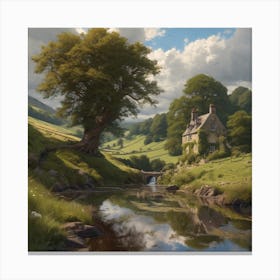 House In The Valley Canvas Print