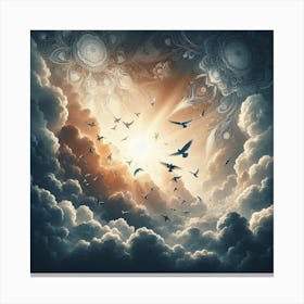 Birds In The Sky Canvas Print