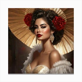 Mexican Beauty Portrait 17 Canvas Print