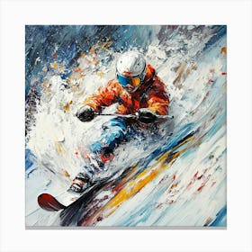 Skier Art Canvas Print