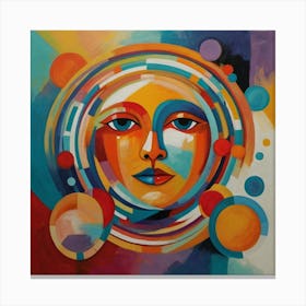 Abstract Piece Young Woman Canvas Print