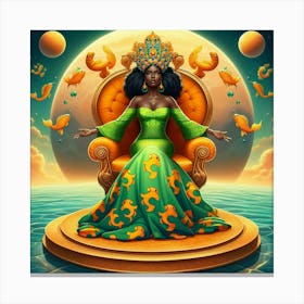 Queen Of The Fishes Canvas Print