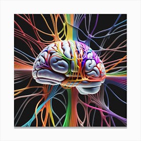 Colorful Brain 16 Canvas Print