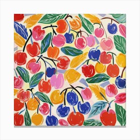 Cherries Matisse Style 4 Canvas Print