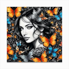 Butterfly Girl 85 Canvas Print