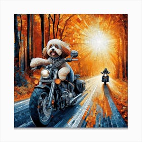 Motorcycle Cuckopoo Mosaic Canvas Print