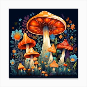 Mushroom Garden 1 Canvas Print