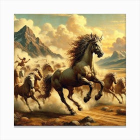 Horses Of The Plains Canvas Print