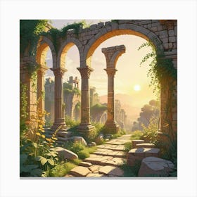 Into The Garden Ai Art Wall Art Design Illustration (28) Canvas Print