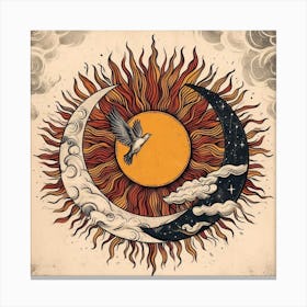 Sun And The Moon 1 Canvas Print