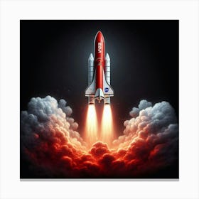 Nasa Space Shuttle Launch Canvas Print