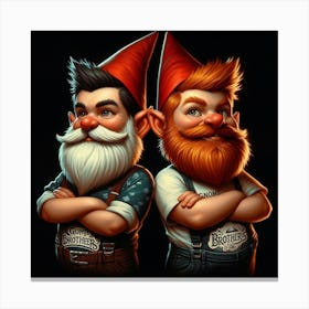 Gnome And Gnome Canvas Print
