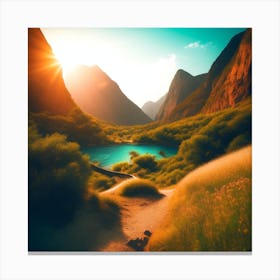 Sunrise In The Mountains 43 Canvas Print