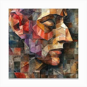 Abstract Portrait Of A Man 5 Canvas Print