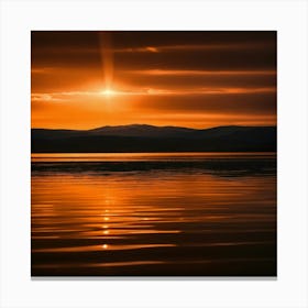 Sunset Over The Water Canvas Print