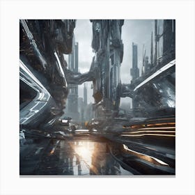 Futuristic City 335 Canvas Print