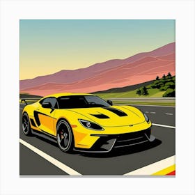 Modern Sports Car with Aerodynamic Design Sports Car Canvas Print