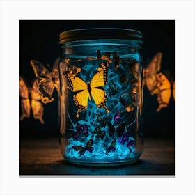 Butterflies In A Jar Canvas Print