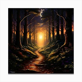 Path In The Woods 5 Canvas Print