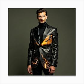 Lightning Jacket Canvas Print