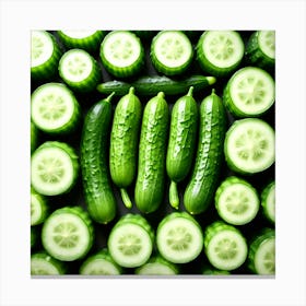 Cucumber As A Frame (67) Canvas Print