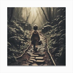 Child In The Woods Canvas Print