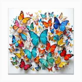 Colorful Butterflies Canvas Print