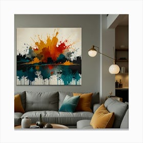 Abstract Cityscape Canvas Print