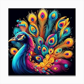 Peacock Wall Art 1 Canvas Print