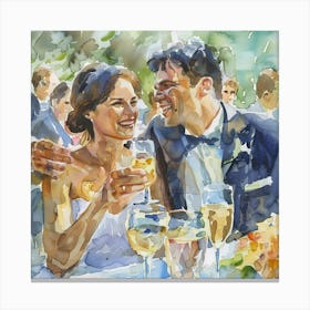 Watercolor Wedding Reception Toast 1718374453 4 Canvas Print