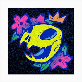 Chromadepth Lion Skull Canvas Print