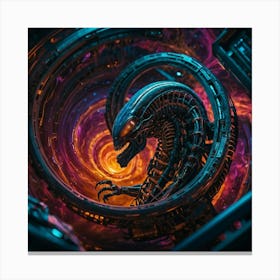 Aliens In Space Canvas Print