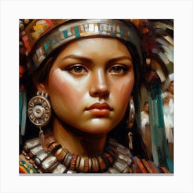 Native American Woman Canvas Print