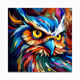 Colorful Owl Painting 2 Canvas Print