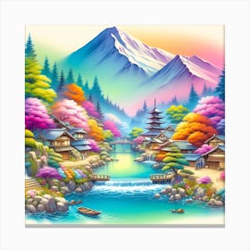 Japanese Village Canvas Print