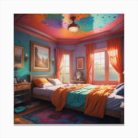 Psychedelic Bedroom Canvas Print