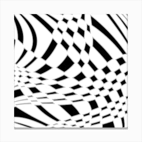 Abstract Black And White Pattern 6 Canvas Print