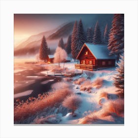 Winter Landscape Stock Videos & Royalty-Free Footage 1 Canvas Print
