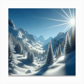 Snowy Landscape Canvas Print