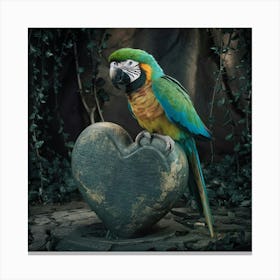 Parrot In The Heart Canvas Print