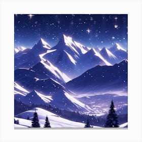 Snowy Mountains 3 Canvas Print