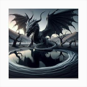 Black Dragon 2 Canvas Print