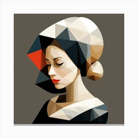 Geometric Dutch Woman 04 Canvas Print